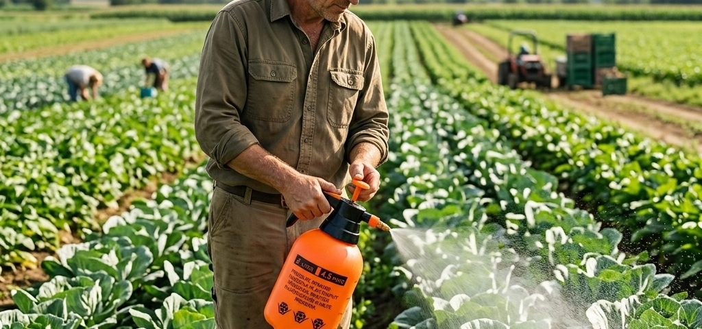 penggunaan sprayer untuk pestisida pada tanaman