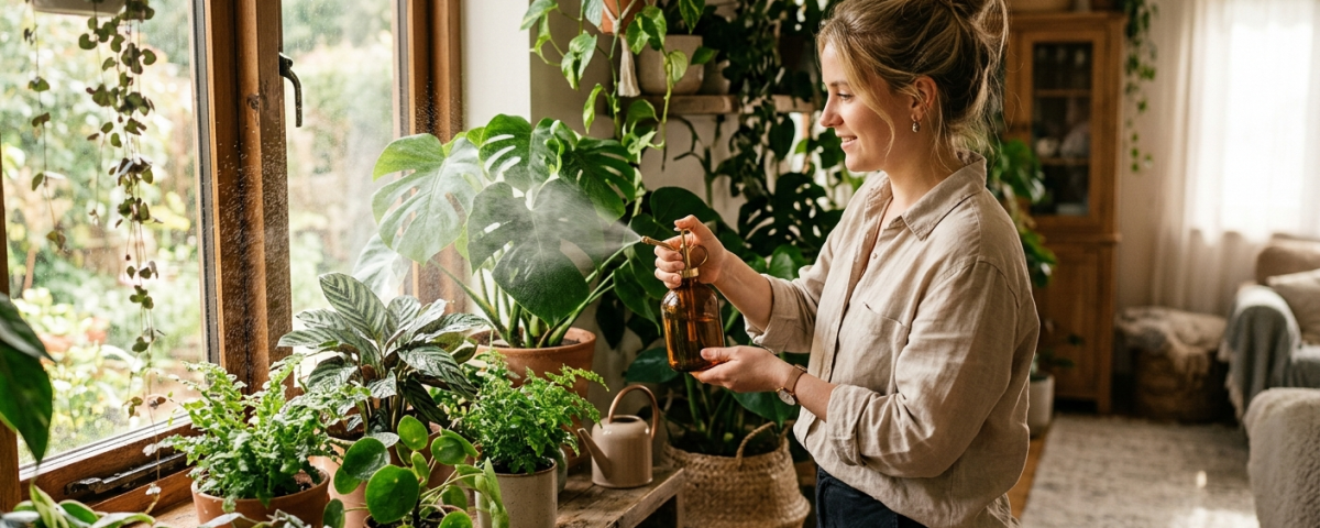 cara menggunakan sprayer tanaman untuk menyiram dan merawat tanaman indoor