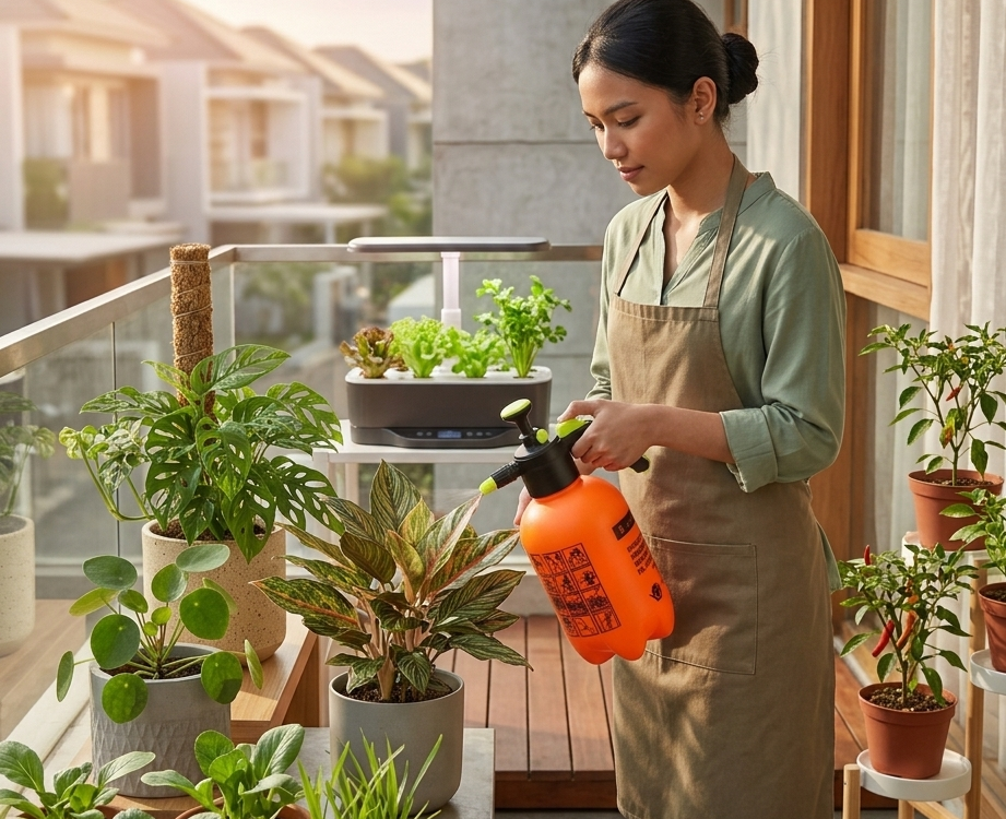 sprayer tanaman untuk urban farming dan tanaman hias di rumah modern