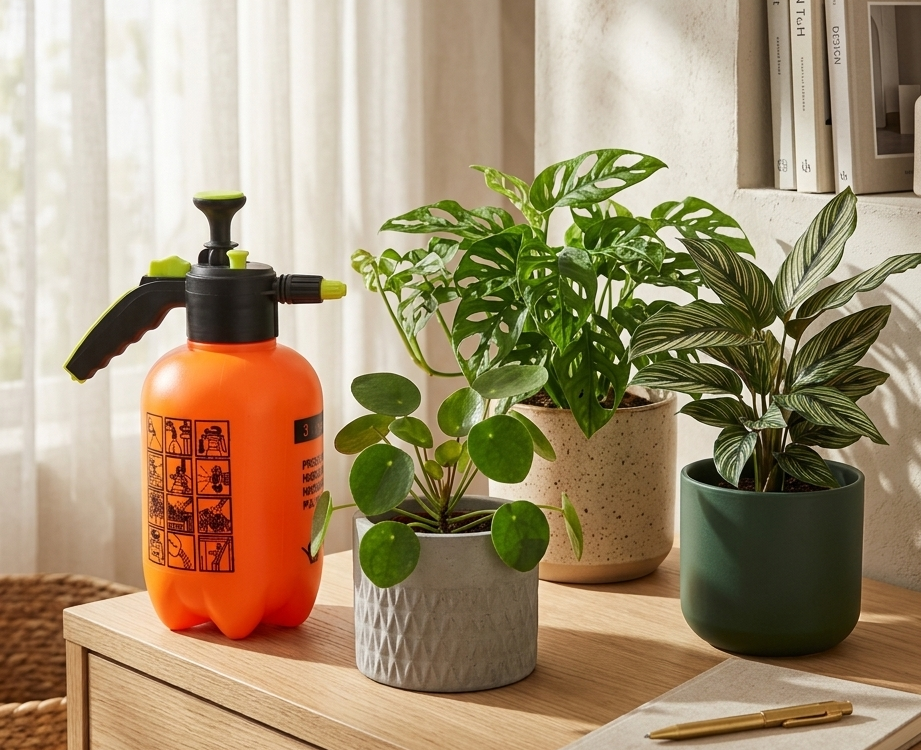 alat semprot tanaman aesthetic untuk tanaman indoor modern